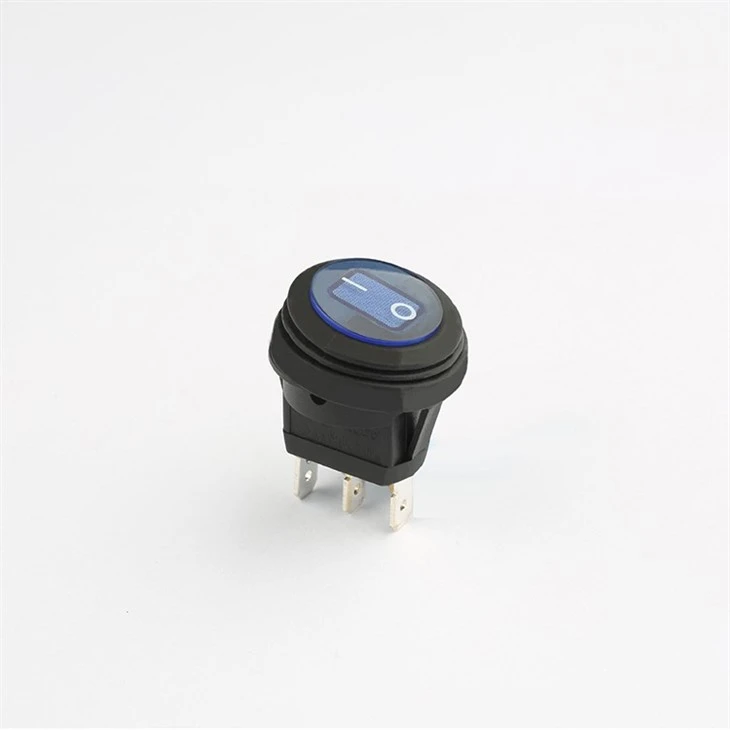 illuminated round rocker switch